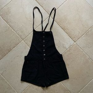 American Eagle Black Jean Overalls